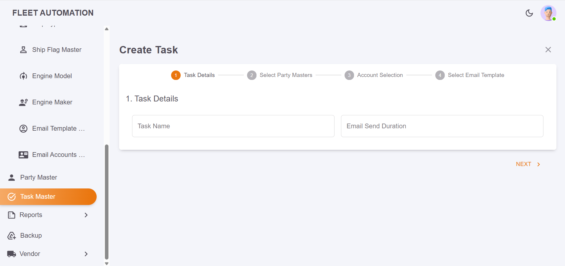Fleet Automation Create Task